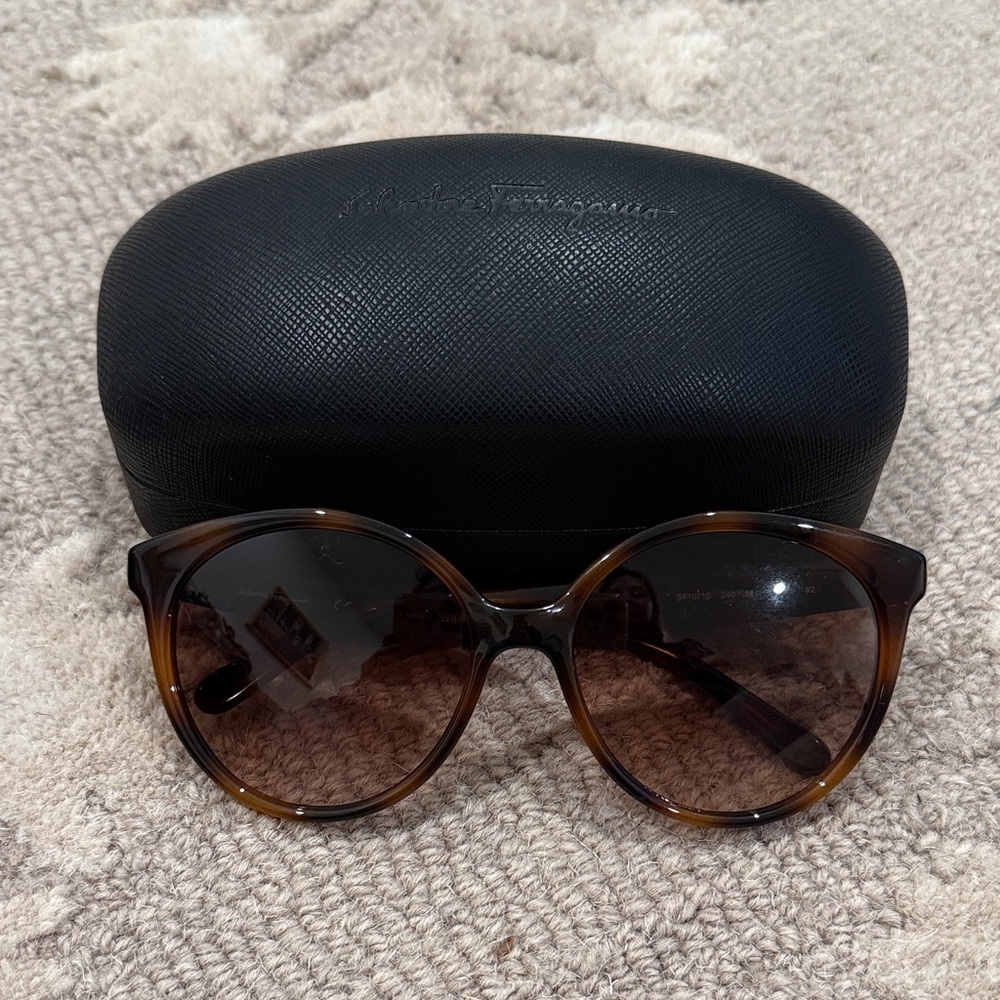 Salvatore Ferragamo Tortoise Shell Sunglasses